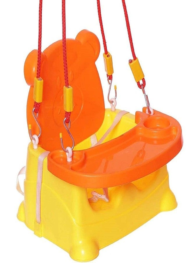 Maanit Multipurpose Baby Swing Jhula with Adjustable Straps Jula for Playing Indoor Kids Boys and Girls (Yellow) - Image 1